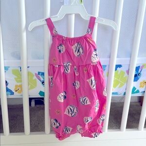 Carter's Pink Romper with Fish Design